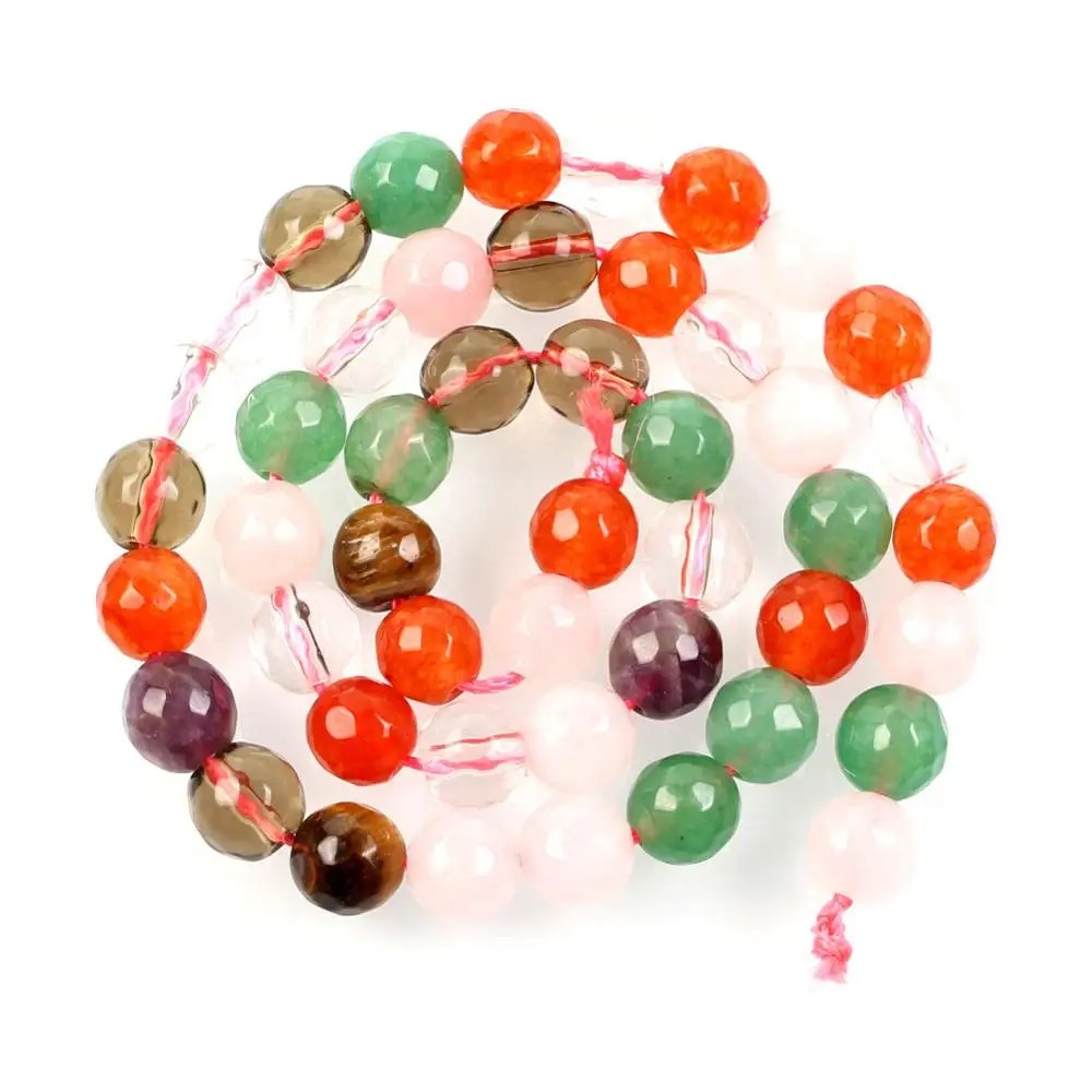 Mixed Agates 1" пряди натуральные каменные бусины, ювелирные изделия ограненные Агаты Красочные лавы бусины зеленый песчаник свободные разделительные бусины для изготовления ювелирных изделий - Цвет: Mixed Agates