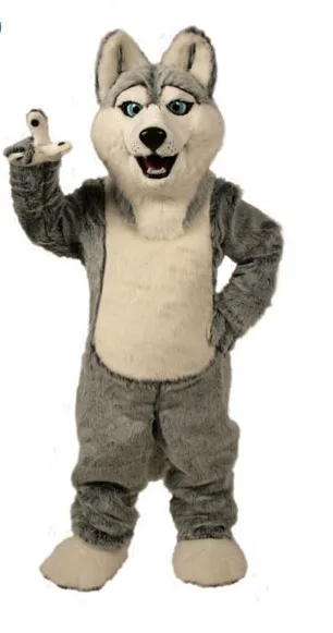 

High quality Wolf mascot costumes halloween dog mascot character holiday Head fancy party costume adult size doll