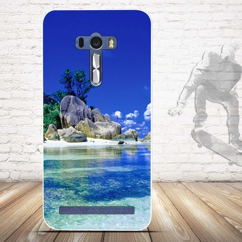 Новый мягкий силиконовый чехол для Asus Zenfone Selfie ZD551KL рельефная 3D-печать задняя