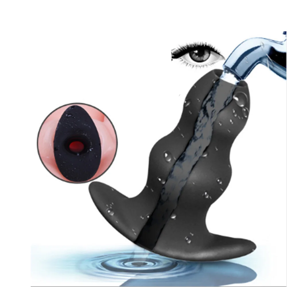 Silicone Hollow Dildo Butt Plug Anal Sex Toys For Women Men Prostate Massager Expanding Anus Dilator Enema Nozzle Wash Cleani L1 | Красота и