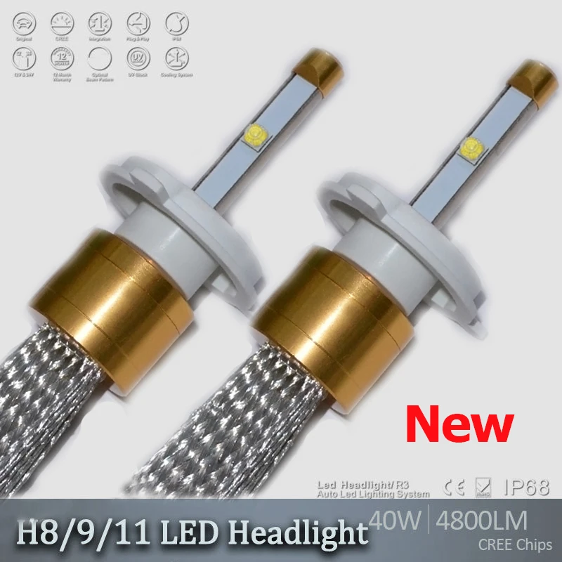 Автомобильный Стайлинг R3 9600lm Cree XHP 50 комплект автомобильных светодиодных фар H1 H3