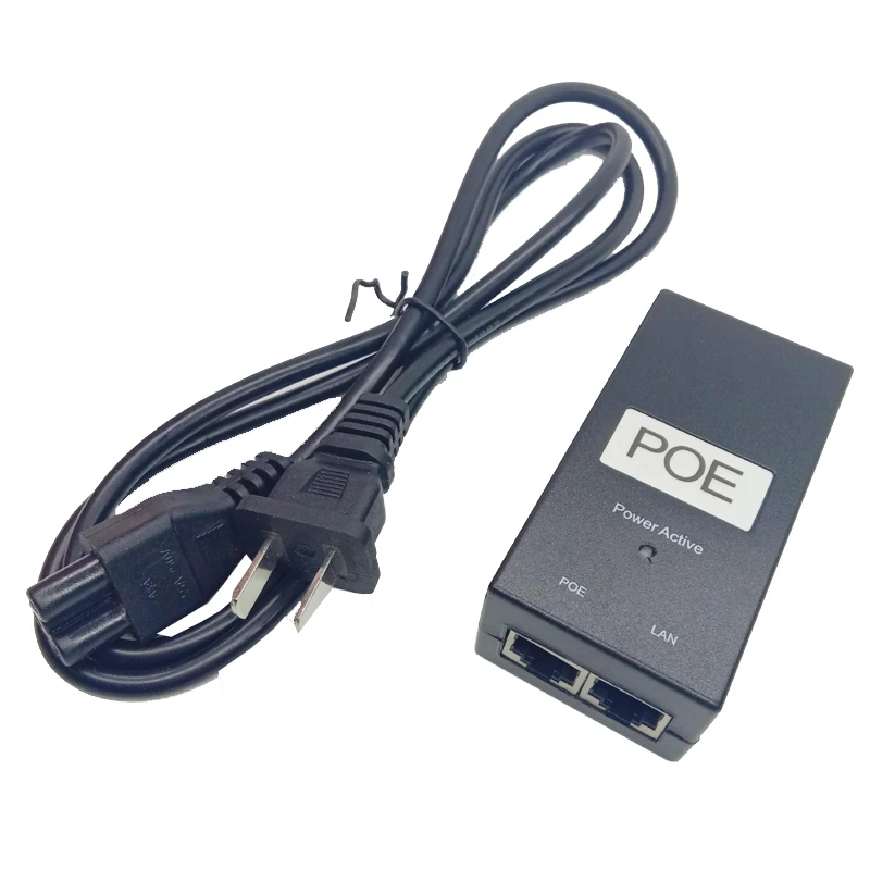 24V 1A PoE Мощность адаптера переменного тока инжектор 24 Вт Ethernet адаптер IP питание