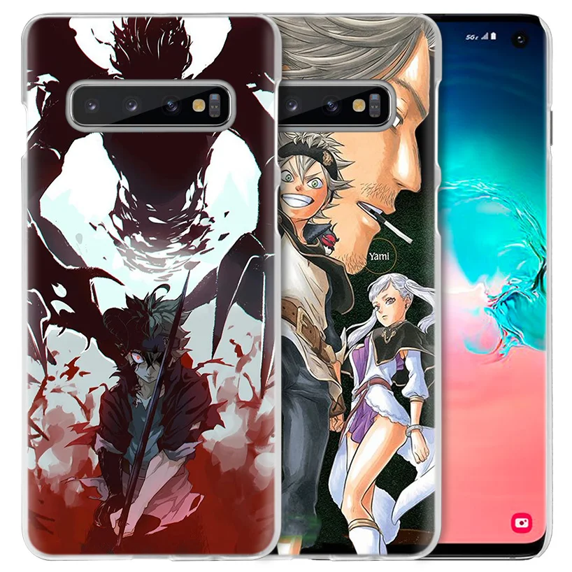 Аста черный клевер чехол для samsung Galaxy S10 5G S10e S9 S8 M40 M30 M20 M10 J4 J6 плюс J8 Note 8, 9, 10, аниме чехол для телефона pc