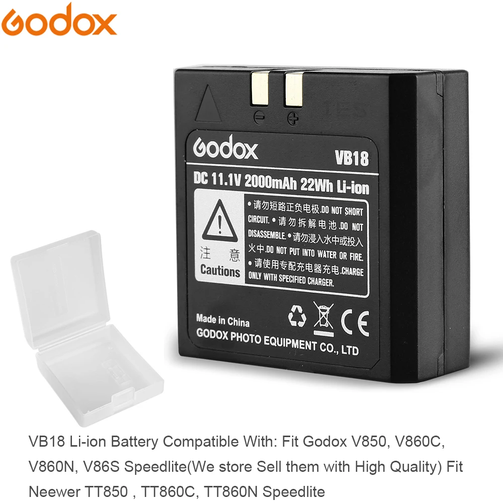 Godox VB 18 VB18 DC 11 1 V 2000mAh 22Wh литий ионный аккумулятор для Ving V850 V860C V860N Вспышка Speedlite (VB