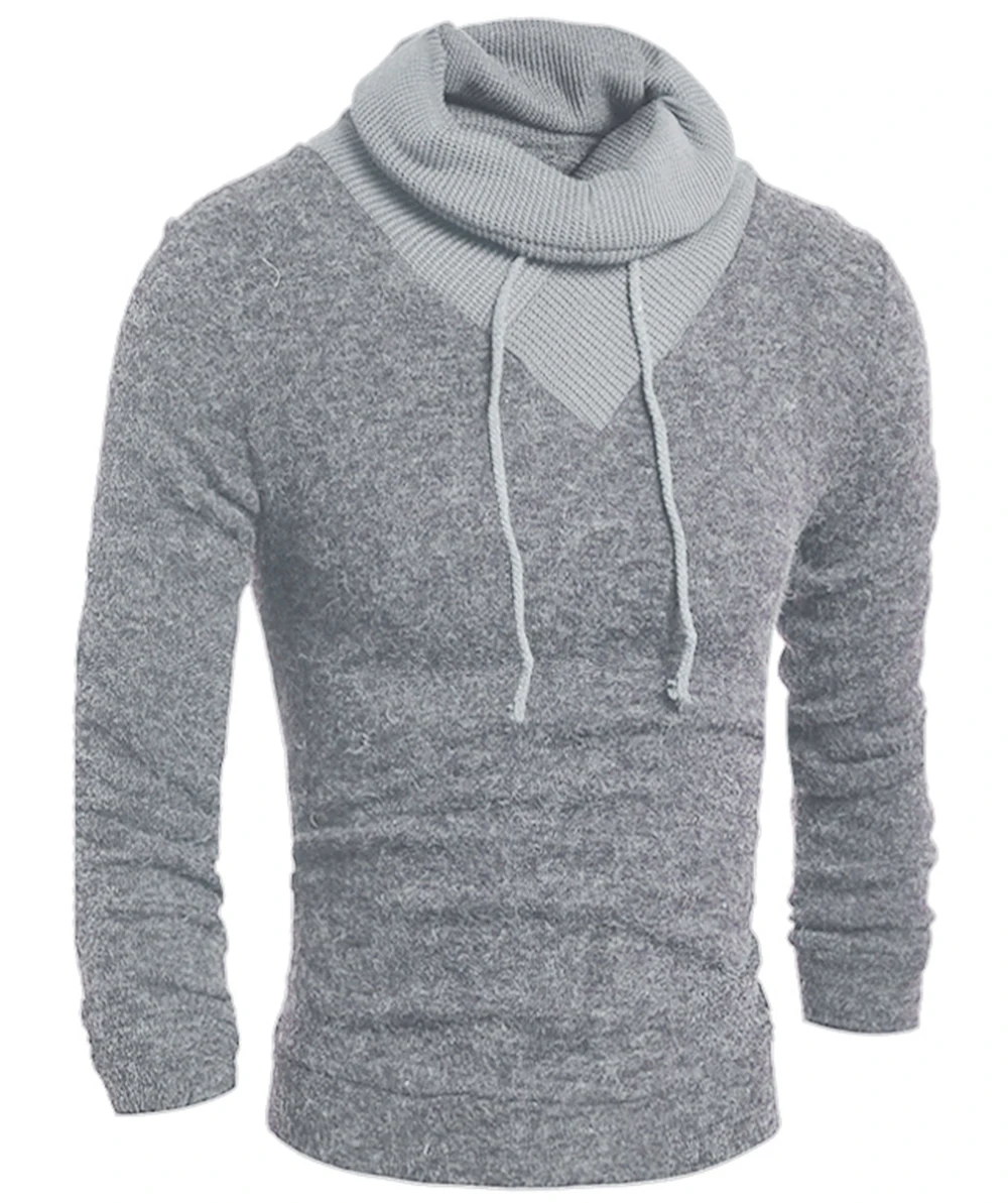 Hoodies Men Fashion Winter Coats Long Sleeve Hoodie Men's Outer Wear Casual Slim Sweatshirts Turtleneck H7754 | Мужская одежда
