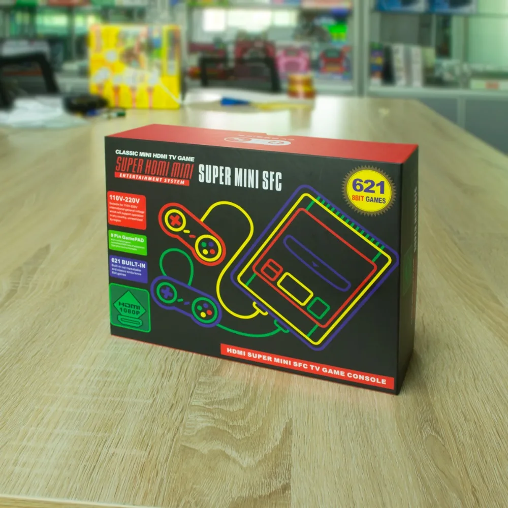 Мини SFC Классическая игровая консоль super HDMI Mini 621 Тип игровой HD интерфейс для