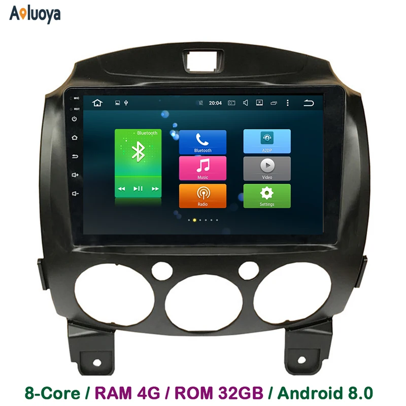 Aoluoya 4 ГБ Оперативная память Восьмиядерный Android 8 0 Автомобильный DVD Радио gps
