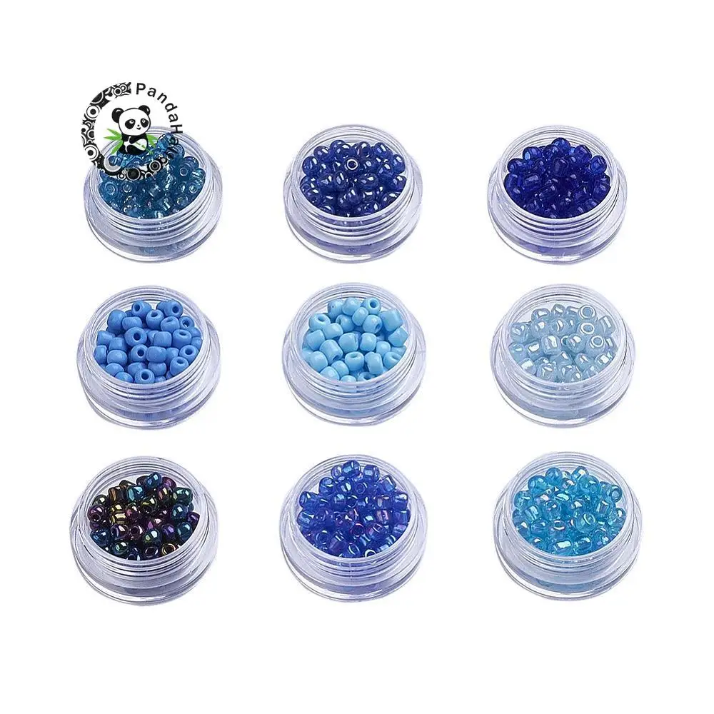 

2mm/3mm/4mm Glass Seed Beads Round for DIY Bracelet Necklace Jewelry Hole: 1-1.5mm about 50g/1bag 9bags/set