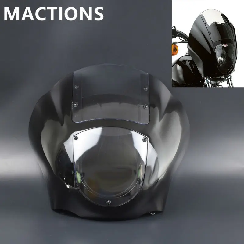 Дымовое прозрачное лобовое стекло ABS четверть обтекателя комплект для Harley Sportster