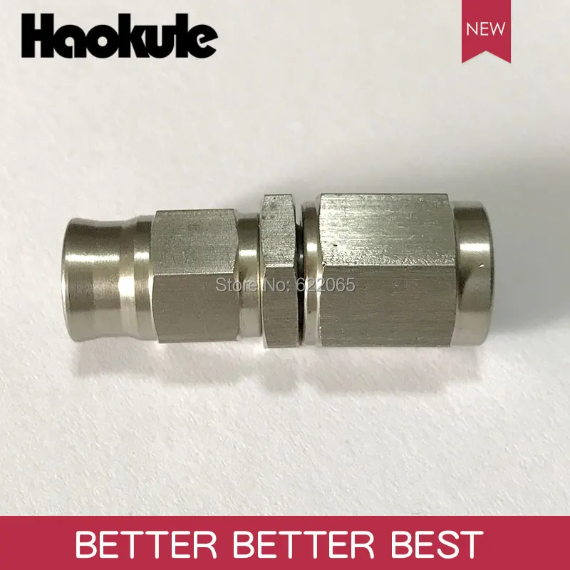 Haokule нержавеющая сталь AN3/3AN 3/8-24UNF THRERED конец шланга AN3 до AN3 тефлоновый шланг из ПТФЭ Конец фитинги тормозной системы