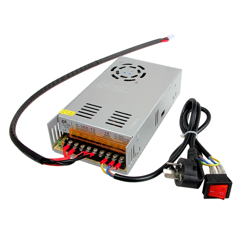 Geeetech евро стандарт 350 Вт 12 В 29A AC/DC импульсный источник питания и кабель Pursa Mendel 3D