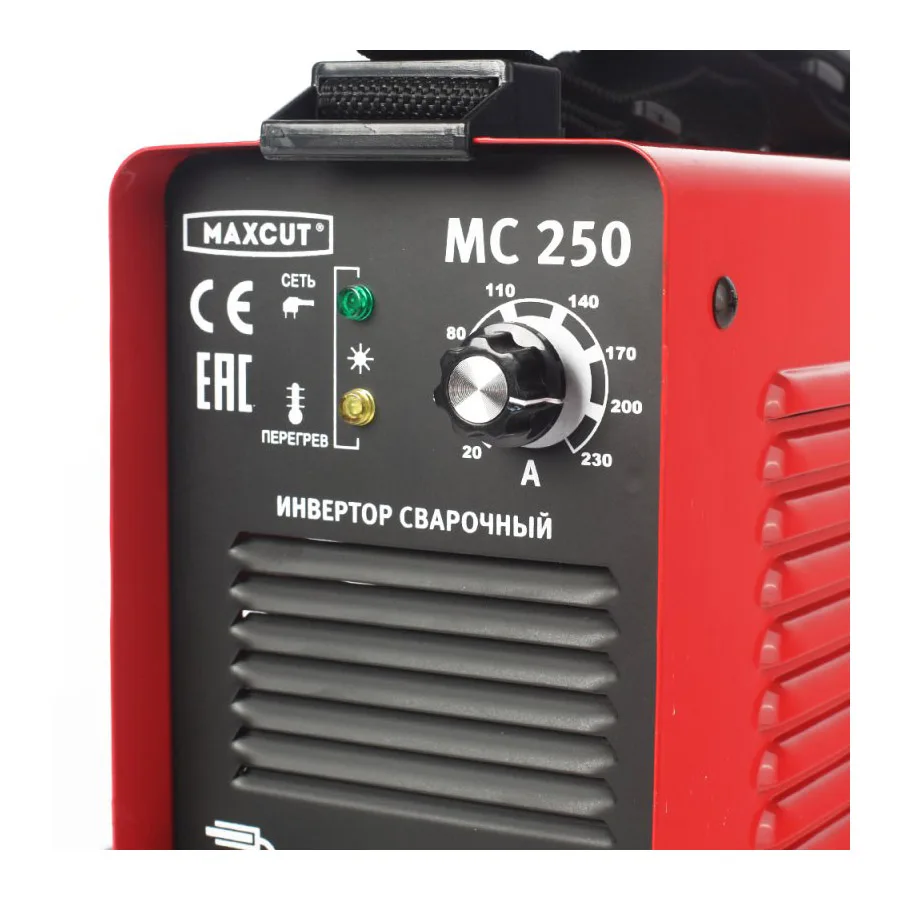 Аппарат сварочный инверторный MAXCUT MC250 (Сварочный ток 20 230 А диаметр электродов 1.6 5