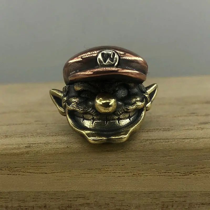 EDC инструменты латунь медь Wario бусы на шнурок Паракорд нож инструмент кулон