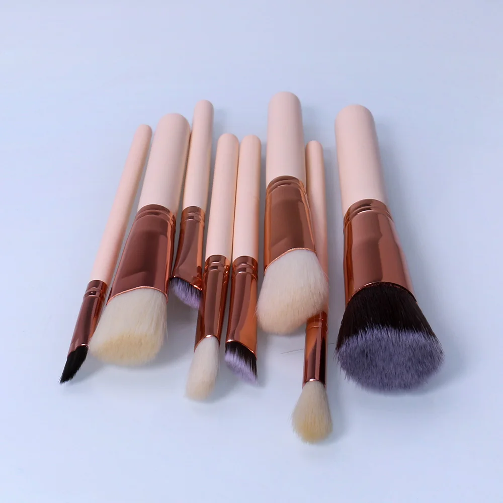 O.TWO.O 8pcs/lot Makeup Brushes Set Synthetic Cosmetic Powder Brush Blush Concealer Blusher Eyeshdow Eyeliner Eyebrow | Красота и