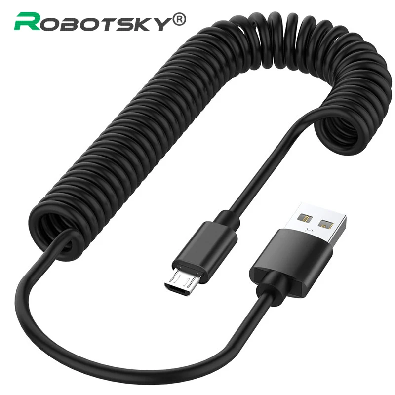 Пружинный usb кабель для SAMSUNG 2.4A Быстрый Micro usb type C usb-c кабель для зарядки и передачи данных код зарядного устройства для телефона Xiaomi