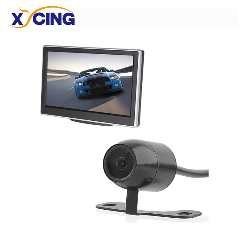 Автомобильный монитор XYCING 800x480 пикселей 5 дюймовый TFT ЖК экран заднего вида камера