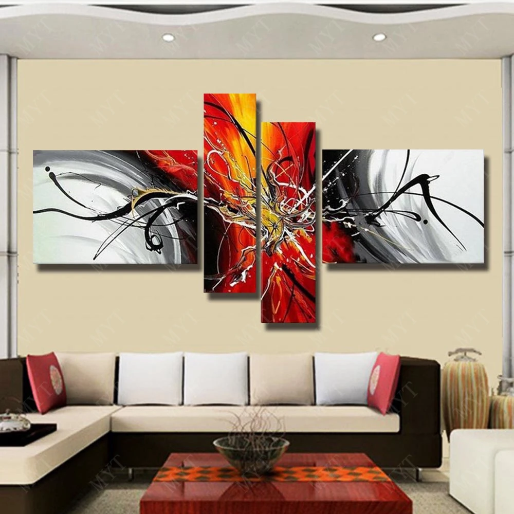 Mew картины ручной Рисование дизайнерские украшения дома дешевая цена Большие