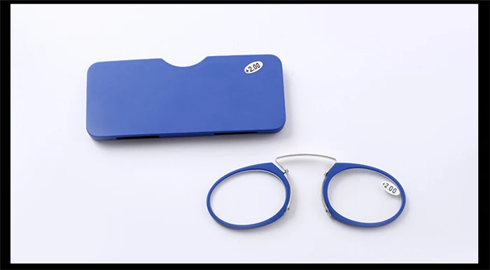 Мини-очки для чтения с клипсой в носу 1,0-3,0, портативные очки для дальнозоркости, чехол, портативные очки с лупой