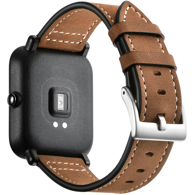 Сменный ремешок для часов из натуральной кожи наручных браслет Xiaomi Huami Amazfit Bip Youth