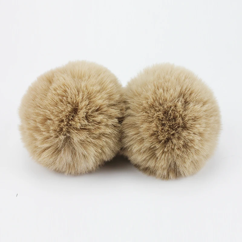 2 шт. помпон из искуственного меха куртка с помпонами класса люкс 8 см пушистые