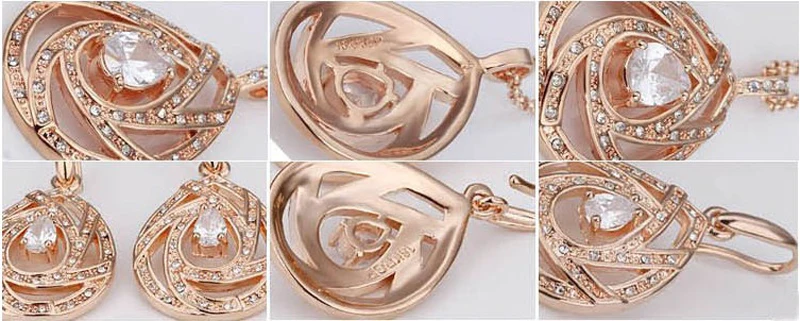 Free Shipping Wholesale New Style Fashion Crystal Water Drop Necklace Earrings Sets Tears of Angels Wedding Jewelry 111-2 | Украшения и