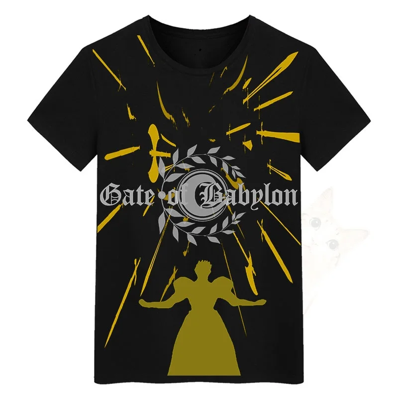 High Q унисекс аниме Cos Fate stay night Gilgamesh хлопковая Повседневная футболка|Мужские