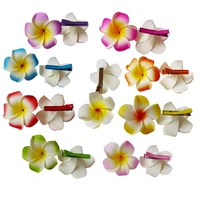 100 new fashion mixed color fabulous hawaii plumeria flowers foam frangipani flower hair clip bridal hair clip 8cm