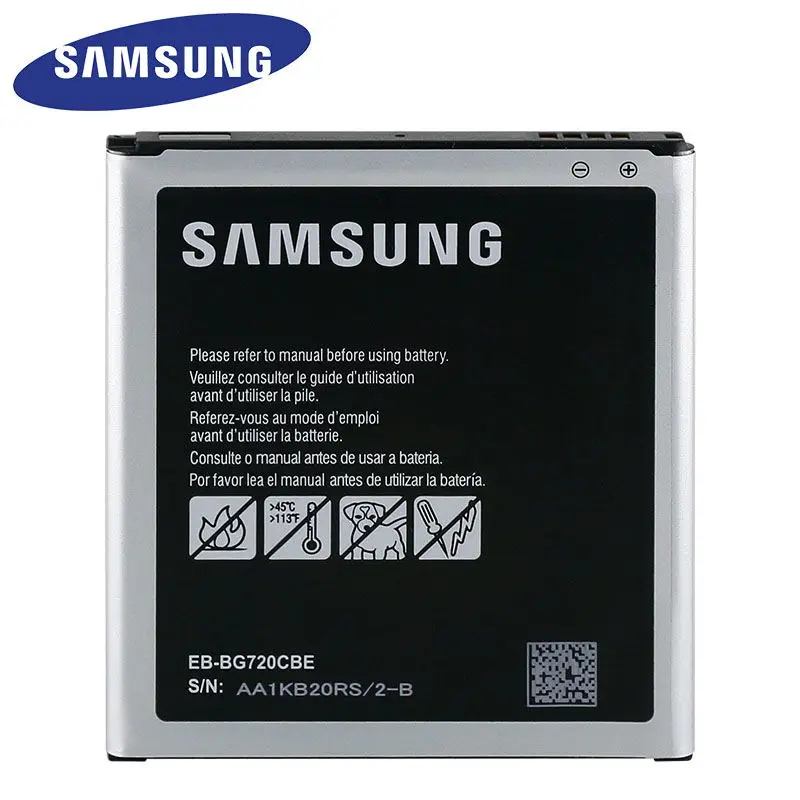 Оригинальный аккумулятор samsung для Galaxy Grand 3 G7200 G7209 G7202 G7208 G720NO Батарея EB-BG720CBE 2500 мА/ч