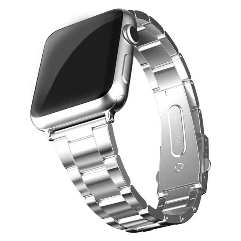 Роскошный металлический ремешок из нержавеющей стали для apple watch band 42 мм 38 iWatch 3 2 1