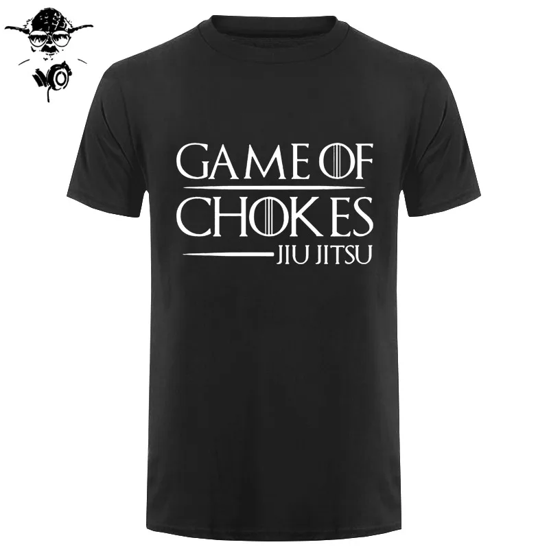BJJ игра дросселей бразильская футболка джиу джитсу для мужчин и женщин летние топы Футболка короткий рукав хлопок Fightwear забавная футболка - Цвет: black white