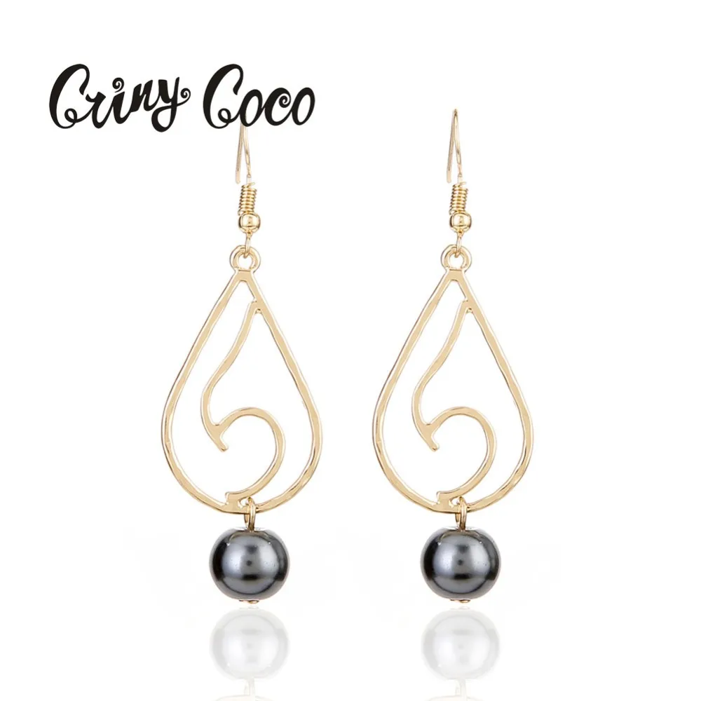 Cring Coco хит продаж 2019 висячие серьги трендовые Золотые женские длинные кольца с