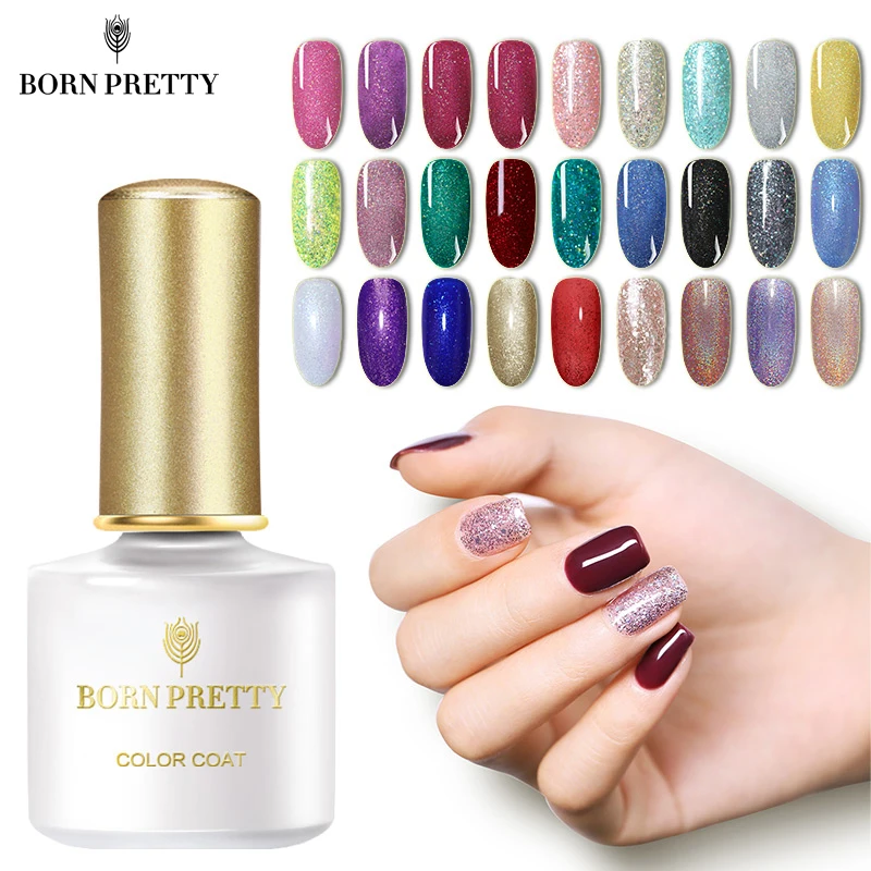 Гель для ногтей с блестками BORN PRETTY 6 мл 60 цветов блестящий Блестящий УФ лак