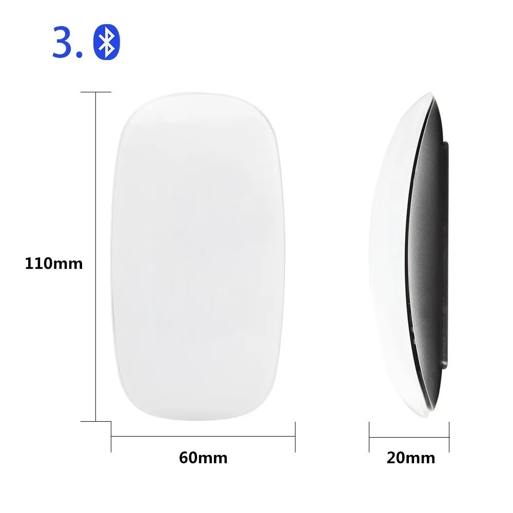 Ультратонкая Bluetooth-Мышь Arc Magic Touch Беспроводная игровая мышь 1600DPI эргономичная