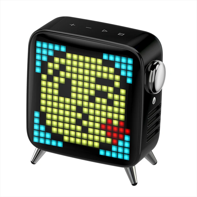 Черный Divoom Tivoo Max Pixel Art Bluetooth беспроводной динамик с 2,1 аудио системой 40 Вт Выход тяжелый бас приложение управление для IOS и Android - Цвет: Черный