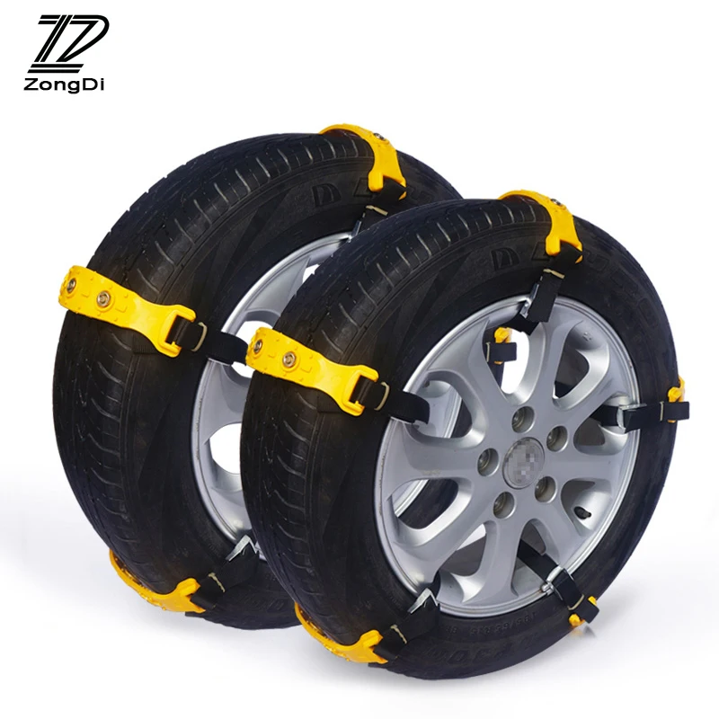 ZD 10X Car Wheel Tyre Anti-skid TPU Chains 37 x 4.7cm For Suzuki vitara swift Mitsubishi asx lancer Mazda 3 6 cx-5 accessories