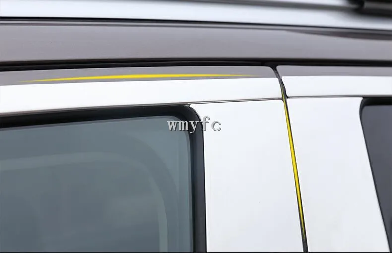 Для Mitsubishi Outlander 2013 нержавеющая Хромовая оконная колонна столбы крышка отделка МОЛДИНГ Garnish Guard