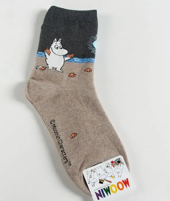 6 Moomin Valley/милые носки для косплея с героями мультфильмов модные смешные носки Харадзюку Cortas De Mujer; сезон весна-лето; розовые короткие носки - Color: 6
