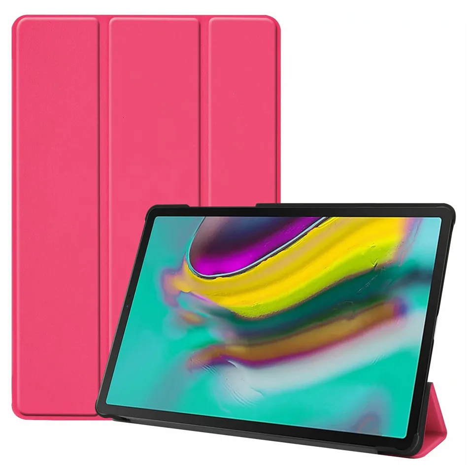 Rose Red Tab S5e 10,5 T720 тонкий светильник, Твердый Чехол-книжка для samsung Galaxy Tab S5e 10,5 SM-T720 SM-T725 - Цвет: Rose Red
