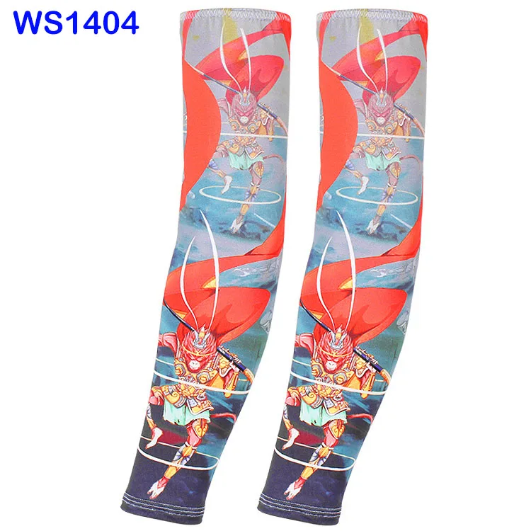 WS1404 Мужские Гетры WildSurfer для езды на велосипеде, тату-рукава для женщин, для бега, защита от солнца, охлаждающий рукав, баскетбольный, спортивный рукав FS55 - Цвет: WS1404