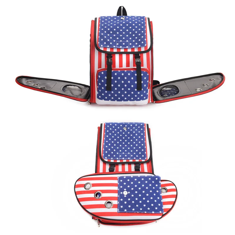 

Portable Best Promotion Portable Pet Dog Cat Puppy Travel Double Shoulder Backpacks Sport Travel Outdoor Pet Carrier Bag