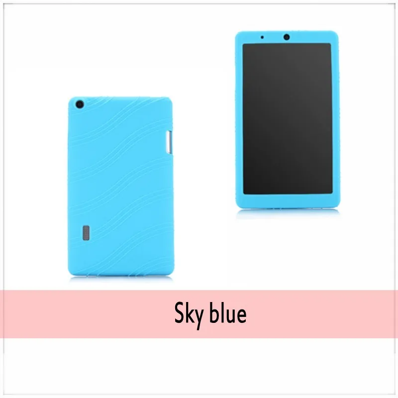 Sky blue Ультра тонкий мягкий Силиконовый ТПУ защитный чехол для huawei MediaPad T3 7,0 BG2-W09 7,0 дюймов планшет - Цвет: Sky blue