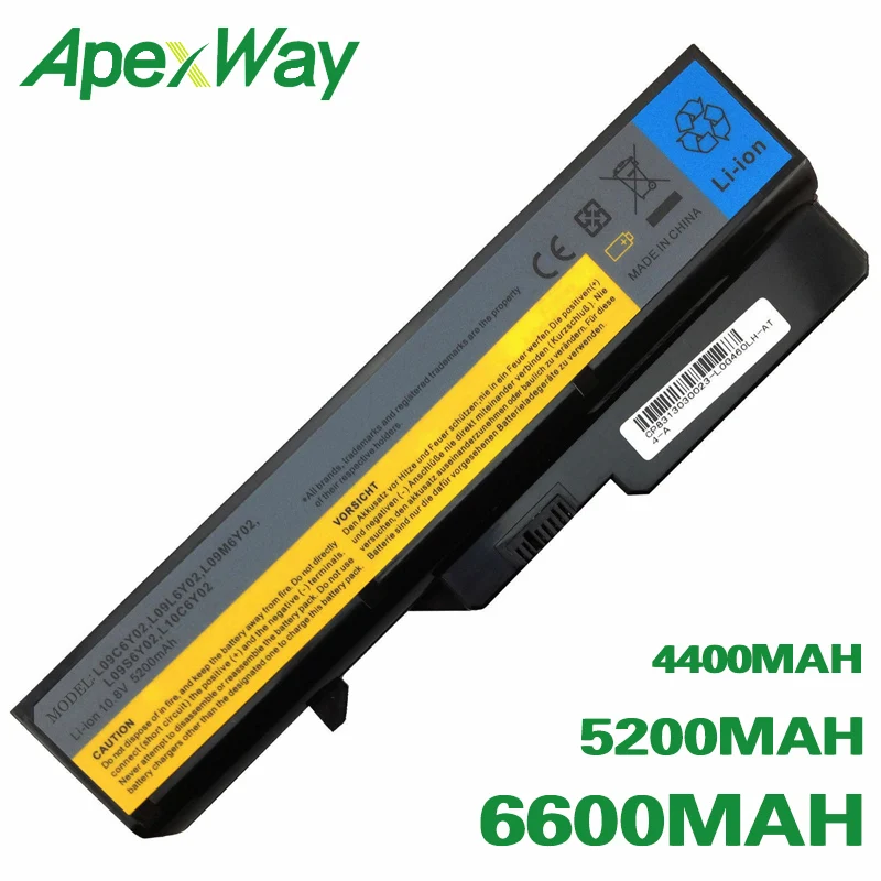 Аккумулятор ApexWay для Lenovo Y471D Y471N Y471P 57Y6625 57Y6626 121001073 121001074 L10C6F01 L10P6F01 L10P6Y01 L10S6F01 |