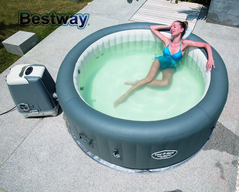 54144 Bestway 7" x 28"/196x71 см пальмовые пружины гидроструйный надувной спа с водной электромагнитной смягчающей системой для 4-6 взрослых