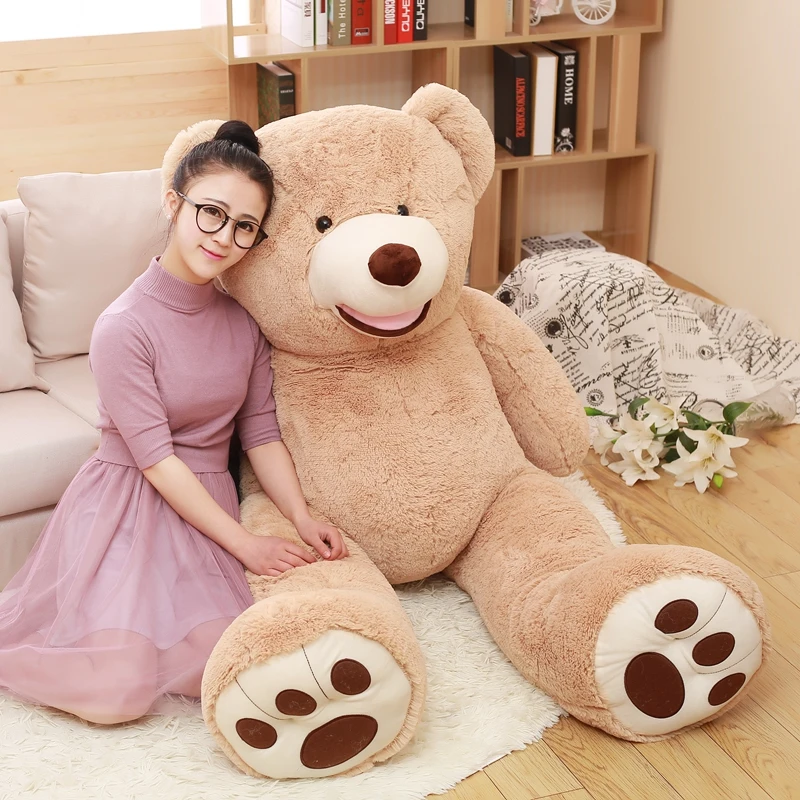 Лидер продаж 130 см американский гигантский медведь плюшевые игрушки большой