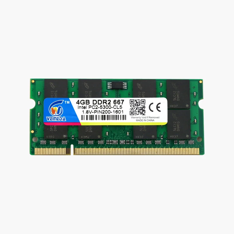 VEINEDA Ram ddr2 4 Гб 2 1 ГБ 667 МГц для ноутбука Mobo поддержка ddr PC2 5300 Sodimm Ram|ddr2 4gb 667mhz|ddr2 4gbram |