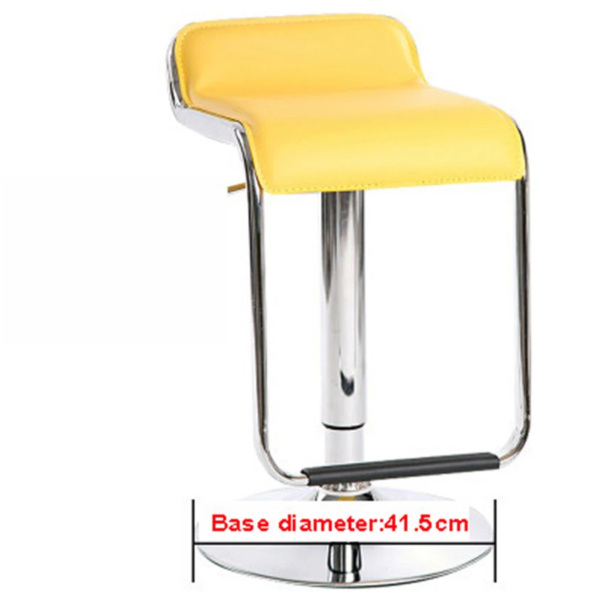 Luxury type-Yellow Подъемный поворотный барный стул на стойке вращающийся 56-76 см регулируемый по высоте барный стул из искусственной кожи мягкая подушка высокий табурет - Цвет: Luxury type-Yellow