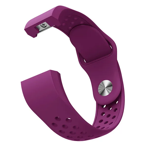 Фиолетовый Силиконовый ремешок для часов или Fitbit Charge 2 Smart Watch Band Модный Цветной спортивный ремешок для замены браслета - Цвет: Фиолетовый