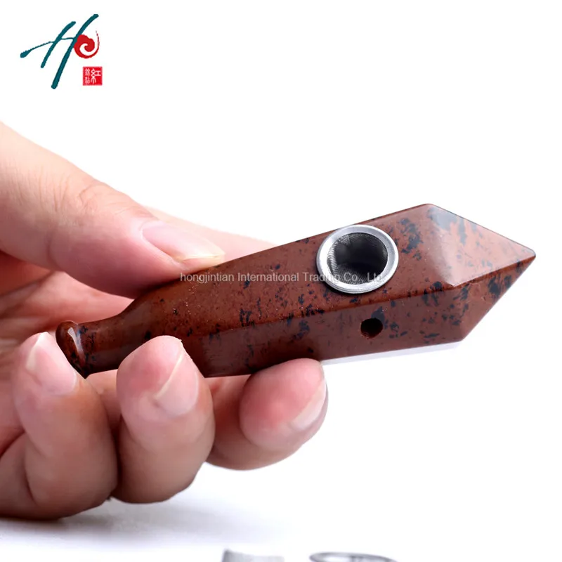 9-10cm High Quality 100% Natural Quartz Red Obsidian Free Shipping smoking pipe with carb | Дом и сад