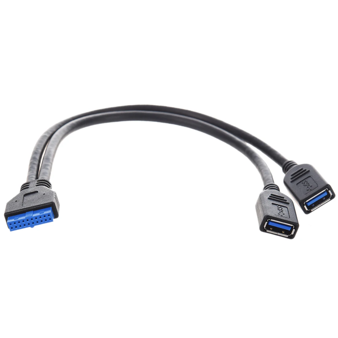 2 порта USB 3 0 гнездовой к 20 Pin Кабель адаптер разъем для материнской платы Прямая