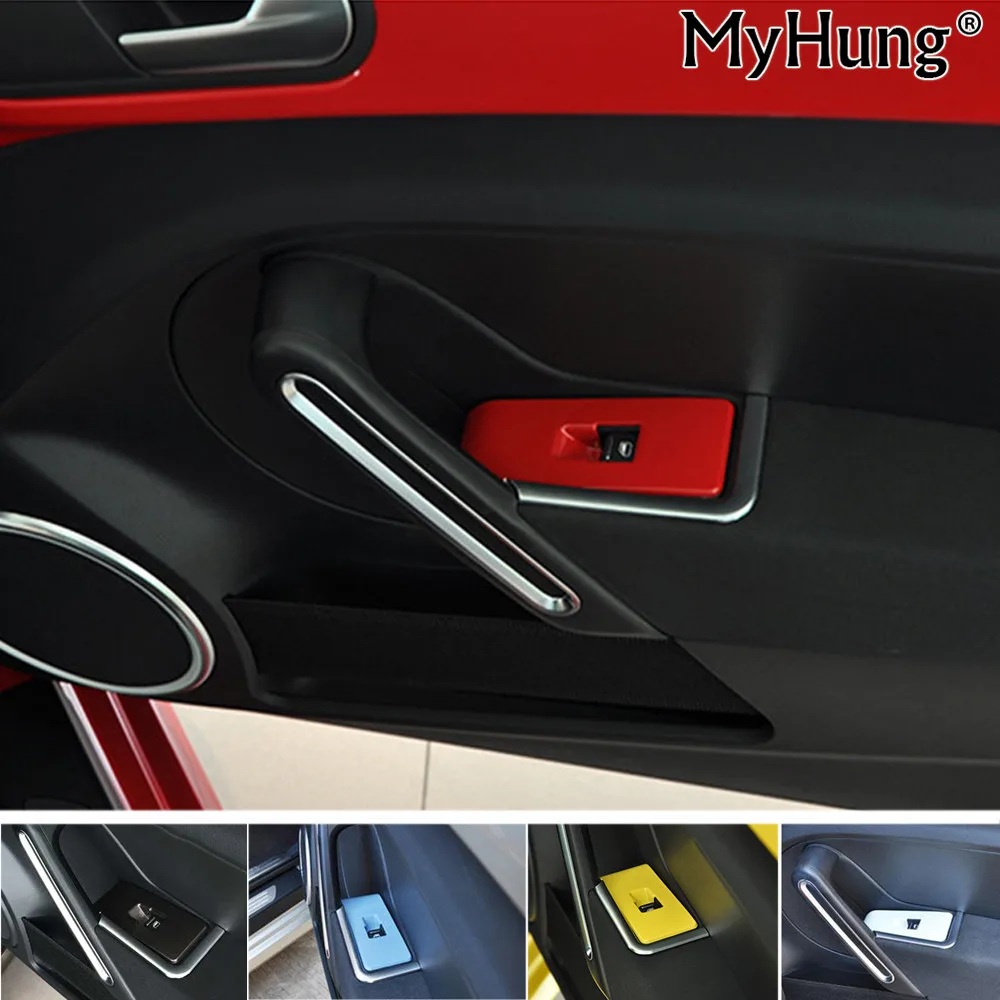 

1PC For VW Beetle Car Inside Inner Door Window Glass Switch Panel Decorative Cover Plate Frame Molding Car Styling Accessories